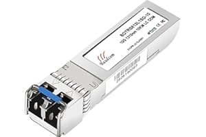 BAUDCOM Ricetrasmettitore 10GBASE-LR SFP+ 10KM, modulo 10G SFP LR monomodale Compatibile con Cisco SFP-10G-LR, Mikrotik S+31DLC10D, Netgear AXM762, 1 Confezione