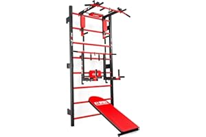 K-Sport Multifunctional Swedish Ladder with Pull-Up Bar, Dip Station, Adjustable Sit-Up Bench, Punch Bag Holder & More | Durable Steel Frame for Home Gym Strength, Calisthenics & Core Training