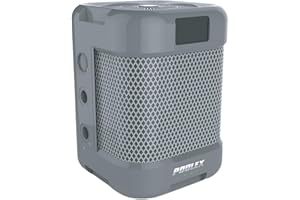 POOLEX - PC-QBC090 Wärmepumpe Q Line 9 Full Inverter 9 kW - 40-50 m3 - leiser Eco-Modus 20 dBA LED-Indikator, Grau