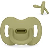 Suavinex, All Silicone Pacifier, for Babies 6/18 Months, with Physiological Teat Sx Pro, Super Soft and Flexible, Ideal for S