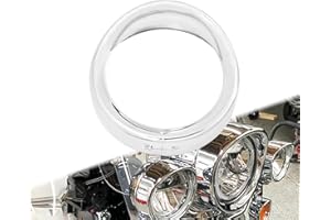 HCmotorku Motorrad 17,8 cm Scheinwerferblende Ring Visier Stil passend für Harley Touring Road King Street Glide Electra Glide Softail Chrom