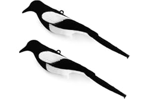 GUGULUZA 2 pz Gazza floccata Esca uccelli Caccia Esca Per Trappola Uccelli Finti Dipinti Decorazione Giardino