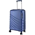 Safari Select Polaris PRO 56 Cms Cabin Trolley Bag Hard Case Polycarbonate 8 Wheels with 360 Degree Rotation Recessed TSA Lock Anti-Theft Zipper Trolley Bags for Travel Suitcase for Travel Titan Blue