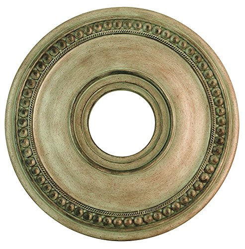 Livex Lighting 82073-73 Wingate Ceiling Medallion, Hand Painted Antique Silver Leaf