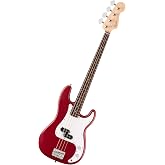 Fender Squier Debut Serisi Precision Bass Elektro Gitar, Yeni Başlayanlar İ&ccedil;in Gitar, Saten Dakota Kırmızısı
