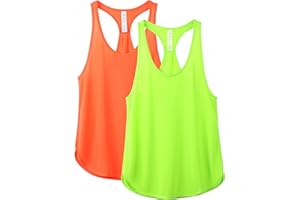 icyzone Femme Débardeur de Sport Yoga Shirts sans Manches Dos Nageur Fitness Tank Top