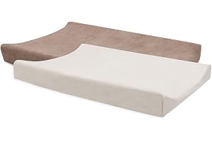 Jollein Skötdyna överdrag frotté – mjölkkaffe/elfenben – 2-pack – 50 x 70 cm – 85% bomull, 15% polyester – OEKO-TEX certifierad – överdrag skötdyna