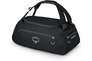 Osprey Seria Daylite Travel - Trwała i lekka - Wyraź swój styl - Plecak podróżny - Duffel podróżny - Duffel na kółkach, czarny, torba podróżna, 30 l