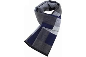 JFAN Hombre Bufanda Cálida de Otoño e Invierno Bufanda del Tartán Moda y Elegante Suave Larga Clásico Scarf Cozy Casual Cálida Bufanda de Cachemira