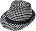 Produktbild Livingston Herren Sommer-Stroh Strukturierte Fedora-Hut-W/Textil-Armband Small/Medium Schwarz # 2