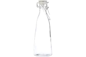 Ibili - Bouteille De Lait Vintage, 1 L, Verre, Réutilisable