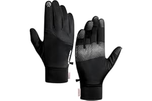 Fageny Winter Thermal Gloves, Running Warm Liner Gloves Windproof, Water Resistant, Anti-slip Touchscreen Gloves for Men Women Running Walking Riding Cycling Driving
