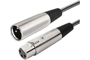 Oluote Cable de Micrófono XLR Macho a XLR Hembra de 3 Pines, Cable de Extensión, para Mezcladores, Micrófono, Consolas de Audio (1.5M)