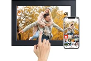 JAIHONDA 10 Inch WiFi Digital Picture Frame 1920x1200 Touch Screen Smart Cloud Electronic Photo Frame with 16GB Storage,Share Video Photo frame via Frameo APP, Auto Rotate, Wall Mountable