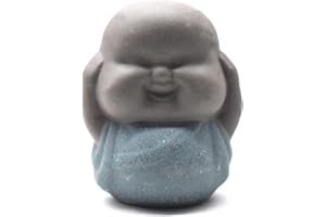 NC Statuetta di Monaco in Miniatura,Guador 1 Pezzi Buddha Modello Statua Monaco Figurine Piccolo Mini Ornamenti Display Auto Home Desktop Decorazione (Non ascoltare)