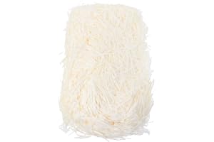 Red Dot Gift® 100 gram Raffia Paper Shreds Strands Eco-friendly Shredded Crinkle Confetti Crinkle Cut Paper Filling Shredded Paper for Hamper Gift Box Filling (Off-White)