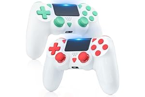 Lapezei 2pcs Wireless Controller für PS4, Game Controller Joystick Compatible with PS4 / Pro/Slim/PC mit Turbo und 3.5mm Audio Jack/Touch Pad