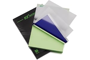 EZ TATTOO EZ Papel Transfer Tattoo - 50 Hojas A4 Papel Hectografico Tattoo para Impresora Tattoo, 4-Capas 21 x 30cm DIY Papel Calco Tatuaje para Accesorios y Suministros para Tatuajes