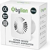 S&uuml;per Sessiz Banyo Aspirat&ouml;r&uuml;, 40 dB, 30 W D&uuml;ş&uuml;k Enerji T&uuml;ketimi, 280 m3/h Hava Debili, 230 V, Havalandırma Fanı, Banyo, Tuva
