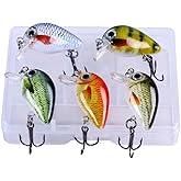Valkyrie 5 Adet Crankbait LRF Balık Olta Yem Seti - Sesli bilyalı - Kutulu - 2.7cm 1.5gr