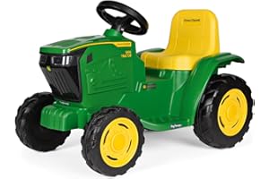 Peg Perego John Deere Mini Tractor - Trattore Elettrico Cavalcabile 6V per Bambini da 1 Anno con Batteria Ricaricabile, Luci LED, Clacson, Suoni e Melodie
