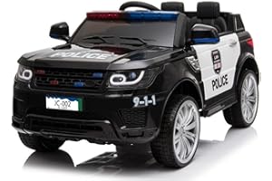 BC BABY COCHES Coches eléctricos para niños de Policia (Negro)