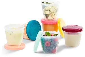 Babymoov Babybols Lot de 6 Pots de Conservation pour Bébé 250ml, Gradués, Garantis sans BPA, Hermétiques, avec Surface réinscriptible