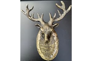 CASAS DOOR FURNITURE Highland Stag Door Knocker (Antique Brass)