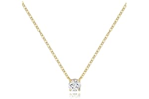 COSIE LILY Collana Argento Sterling 925 in Oro Rosa/14K Placcato/Bianco Collane da Donna con Ciondolo di Diamanti Regali Fortunati per Mamma Moglie Fidanzata