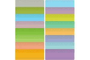 QQDBT 16 PCS Dyslexia Overlays, Coloured Overlays Reading Rulers, Overlays for Reading Dyslexia, Coloured Reading Overlays Dyslexia Aids for Visual Stress and Dyslexia Irlens Syndrome ADHD