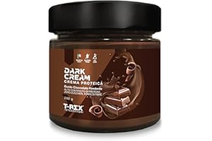 Crema Proteica Spalmabile 250g Con Proteine del Siero Latte, Senza olio di palma - T-Rex Integratori (Cioccolato Fondente, 250 g (Confezione da 1))