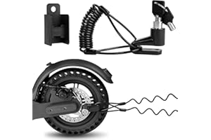 Ainiv Blokada rowerowa, hamulec tarczowy, 1300 mm, 12 mm, z 2 kluczami, akcesoria antykradzieżowe, do Xiaomi M365/Pro, roweru, roweru elektrycznego, deskorolki, wózków, B Black (F5EU-3251053)