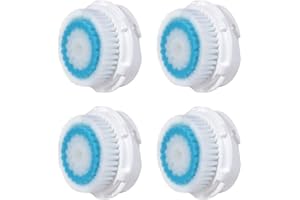 CRAFTMEN 4 testine di ricambio per la pulizia del viso per sensibile Mia 1, 2, 3 (Aria), Smart Profile, Alpha Fit, Plus, Sonic Radiance (bianco e blu)