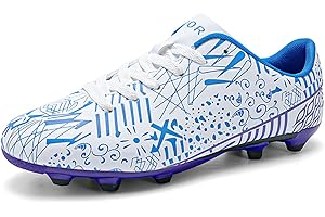 GWMDKI Boys Football Shoes Kids Girls FG/AG Soccer Athletics Training Sport Running Shoes Profession Competition Teenager Indoor Outdoor Cleats Sneakers