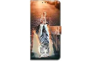 TUUNKMUY Hülle für iPhone 11 Pro Handyhülle [Premium PU Leder] [Kartenfach] [Standfunktion] TPU Stoßfest Schutzhülle Klapphülle Handytasche Lederhülle für iPhone 11 Pro,Tiger Katzen