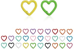 LERANXIN 30 Pièces Mousqueton, Mini Mousqueton Coloré, Mousquetons Ronds, Mini Coeur Fermoirs à Clés, Pour Porte-clés Artisanat DIY, Bandoulière, Pour Portefeuilles, Sacs à Main