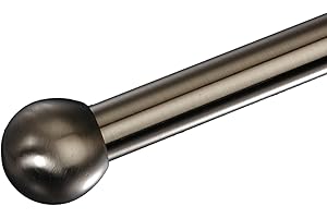 Liedeco Endstück, Endkappe Kugel für Gardinenstangen France ø 20 mm | 1 Stück | Edelstahl-Optik