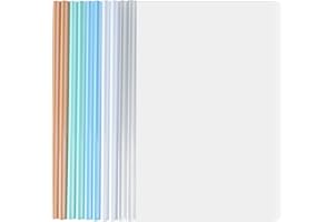 YIPUETERNITY 10pcs Trasparente A4 Copertine per Rilegatura, Trasparenti Copertine Rapporto, Copertina File Trasparente A4, Plastica Rapporto Copertina con Barra Scorrevole per Documenti. Può Contenere 40 Fogli(B)