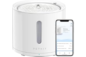 PETKIT EVERSWEET Fontanna dla Kota 2L, Bezprzewodowa Pompa, Kontrola Aplikacji, Automatyczna Fontanna dla Kota i Psa, 25 dB Ciszy, 3 Tryby, Wiele Filtrów, Okno Poziomu Wody, Wskaźnik LED