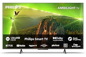 Philips Ambilight OLED708/12 164 cm (65 Pouces) Smart 4K OLED TV | UHD & HDR10+ | 120Hz | Moteur P5 AI Perfect Picture | Dolby Atmos | Enceintes 20W | Compatible avec l'Assistant Google & Alexa