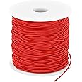 Grab Mantra DIY 100 M Strong Crystal Elastic Stretch Polyester Threads Beading String Cords For Jewelry Bracelets Necklace Making Length, best gift for Kids (Red thread)