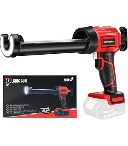 Pistola Per Cartucce A Batteria ZALASUNG - Compatibile Makita 18V, 4 Velocità, Luce LED, Per Sigillanti 310 Ml