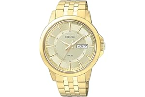 CITIZEN - Męski - zegarek analogowy - zegarek - stal - pasek ze stali nierdzewnej - złoty - 41 mm, złoto, Einheitsgröße, Classic