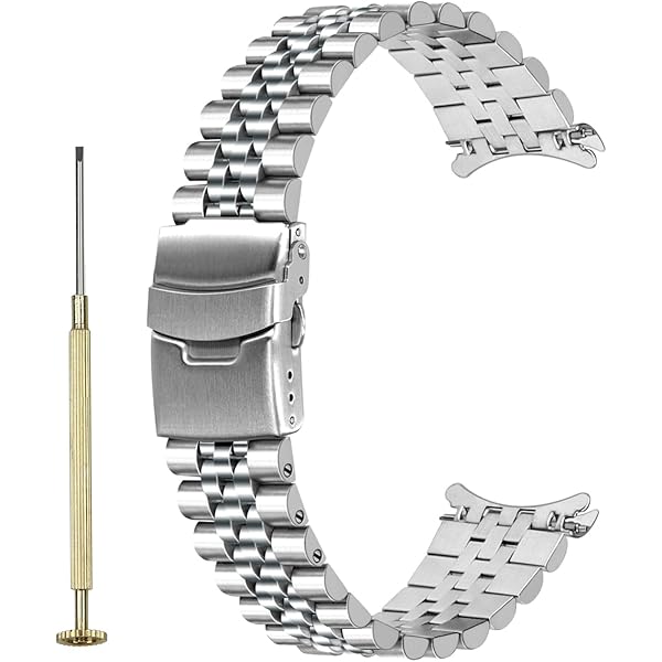 MiLTAT 20 mm Uhrenarmband für Seiko SKX013, Super-J Solid 316 L Edelstahl-Schraubglieder, edelstahl, Large, Klassisch