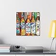 GADGETS WRAP Canvas Gallery Wrap Framed for Home Office Studio Living Room Decoration (10x10inch) - Bud Light Miller Lite Coors Light Busch Light Yuengling Light Combo Beer