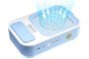 Xakay Nail Dust Collector with Reusable Filters 60W Extractor Vacuum Dust Collector for Nails Rechargeable Nail Vacuum Cleaner Electric Dust Suction Machine for Home Salon Acrylic Nail Art