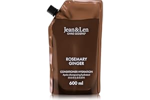 Jean & Len Odżywka nawilżająca rozmaryn i imbir w woreczku uzupełniającym, do suchych włosów, intensywnie pielęgnuje i poprawia rozczesywanie, opakowanie uzupełniające, aromatyczny zapach, bez
