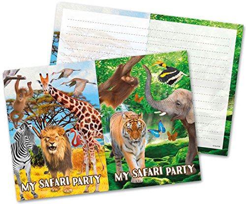 NEU Einladungskarten Safari Party, 8 Stück