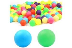 Brussels08 Lot de 100 balles de ping-pong colorées en plastique pour tennis de table, divertissement, balles de tennis de table - Couleur aléatoire