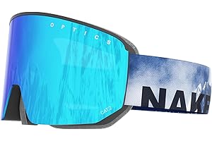 NAKED Optics THE NOVA Skibrille Snowboard Brille für Damen und Herren - Verspiegelt mit Magnet-Wechselsystem – Ski Goggles fo
